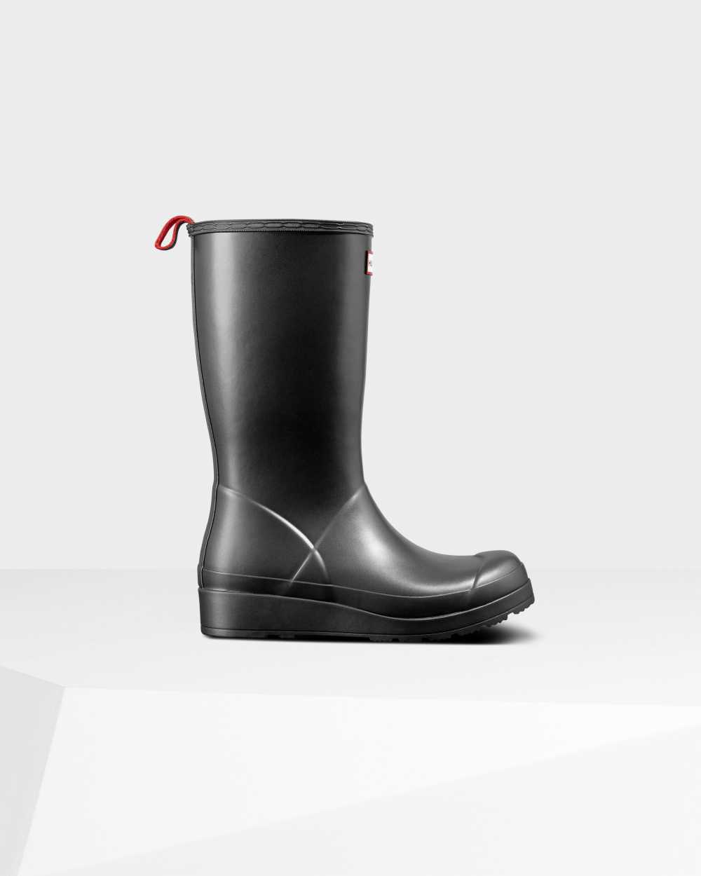 Womens Hunter Original Play Tall Pearlized Mid-Calf Rain Boots Black | JUVCRD-789